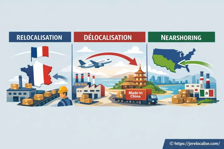 Différences entre relocalisation, délocalisation et nearshoring : que faut-il savoir ?